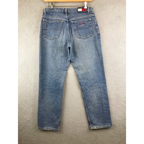 Vintage Tommy Hilfiger womens jeans size 11/30 spell out USA - Picture 1 of 9